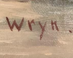 Jack Wryn Sunrisker 1955 Western Painting 28.5 x 24.5