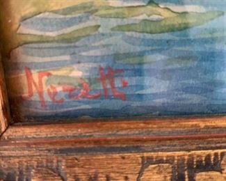 Original Watercolor Venice Italy Neretti 17.5 x 12in