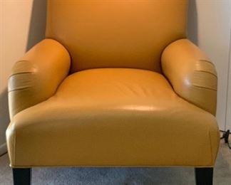 Contemporary Leather Blend Chair 34x33x32in