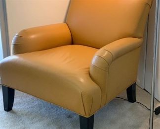 Contemporary Leather Blend Chair 34x33x32in