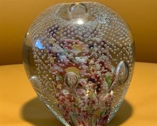 4in Controlled Bubble Millefiori Paperweight