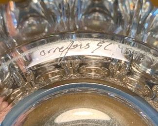 Orrefors Sweden Crystal Glass bowl 5in H x 8in Diameter