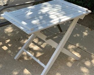 Rustic Painted Folding Patio Table #1