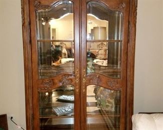 Pair of matching curio cabinets/bookcases