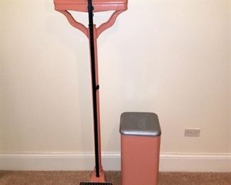 Vintage doctor scale with matching garbage can