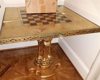 Chess table (glass top is broken but can easily be replaced)