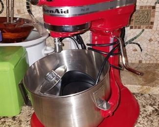 Red KitchenAid mixer