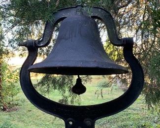 Cast iron bell by main residence