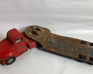 Tonka truck w/trailer for steam shovel
