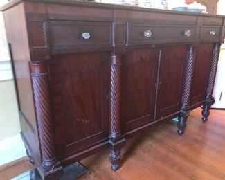 Cherry Federal sideboard with mahogany veneer