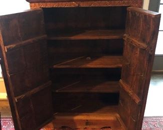 Cabinet measures 32 1/2 wide x 16” deep x 44” tall.