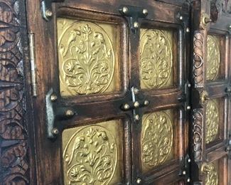 Measures 34 1/2” across x 16” deep and 70” tall.