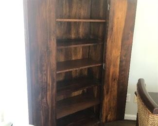 Measures 34 1/2” across x 16” deep and 70” tall.