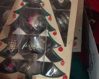 Vintage Shiny Brite Christmas ornaments