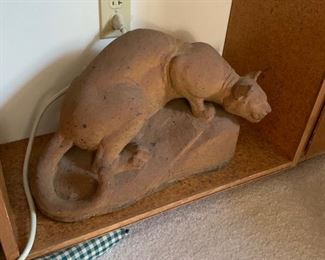 Edward Kemeys " The Still Hunt" Terra Cotta