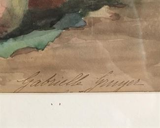 Gabrielle Gruyer- Herbemont (French b. 1875) - Watercolor