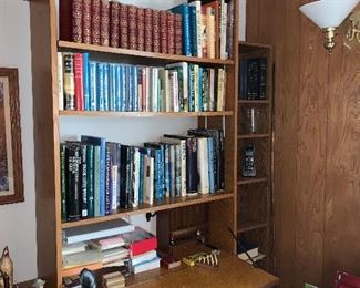 Shelving is built in