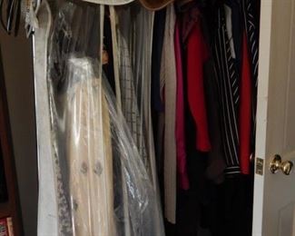 Lots of vintage clothing.
