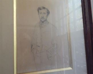 Older portrait art. Pencil sketch