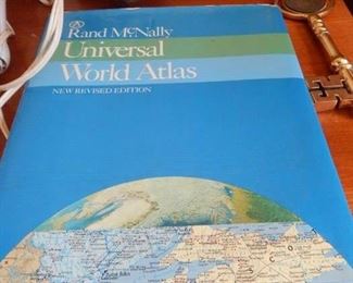 Map book... Lots of coffee table books.