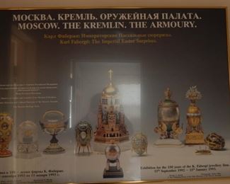 Russian exhibit poster, framed.