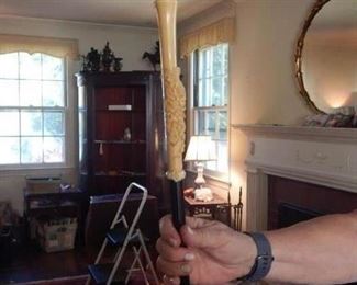 Ivory cane.