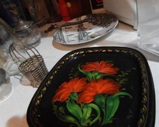 Russian hand painted plates.
