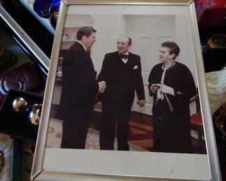 Photo of President Reagan and family member.