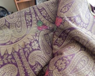Purple and gold paisley tapestry fabric...beautiful!