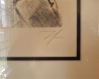 Signature. old etching/ print. Russian