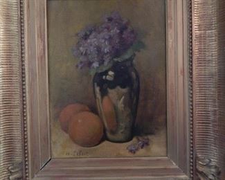 Sweet piece. Still life and nicely framed.