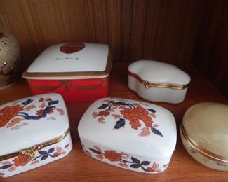 Porcelain boxes.
