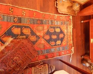 Antique Persian runners and rugs.