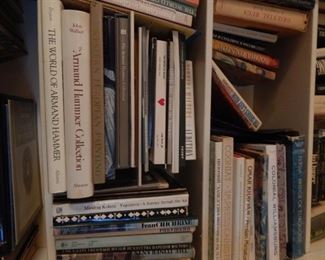 Books, many of them are reference books and art books.
