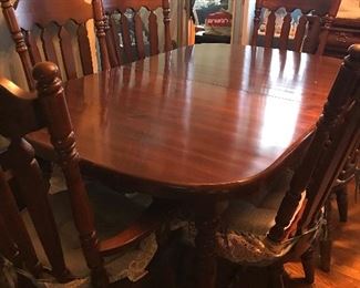 Dining table and chairs