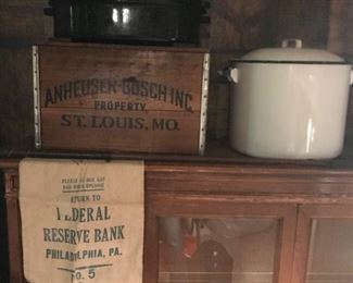 Anheuser Busch Box, Enamel Pot, 