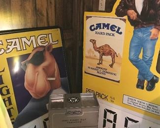 Camel signs, Winston box