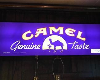 Camel sign, lighted