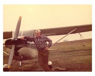 Kelly with his Cessna in the 1970s