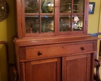 Stepback china cabinet, antique
