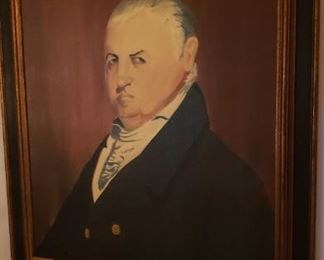 Oil portrait of a stern gentleman