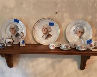 George and Martha portrait plates