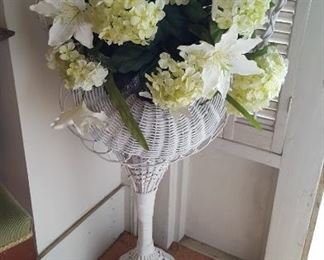 Vintage wicker fernery