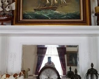 Oil on canvas of ship