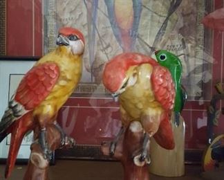 Italian parrot figurines