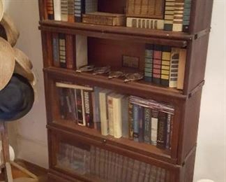 Barrister bookcase and books