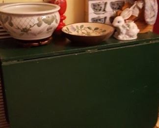 Green painted gate leg table