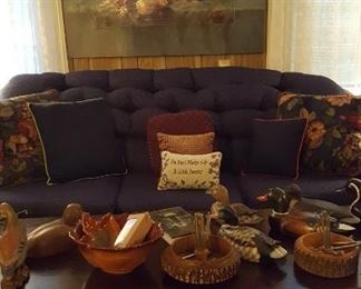 Coffee table and sofa