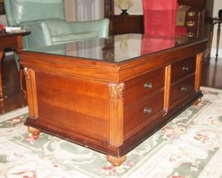 48"x 28"x 21" tall Coffee Table - includes glass top (Not included in Half Price Saturday but will negotiate)