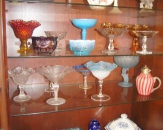Beautiful antique glassware - much of this is still available for half-price Saturday !!!
